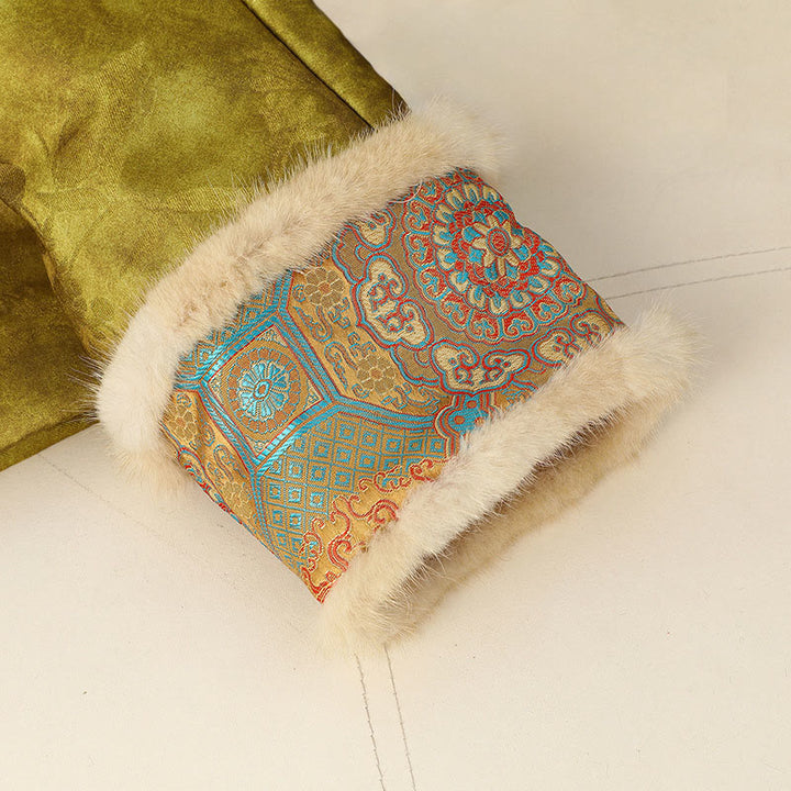 Veste épaisse à manches longues pour femme, ornée de boutons en forme de grenouille et de motifs traditionnels chinois, Buddha Stones  - image 12