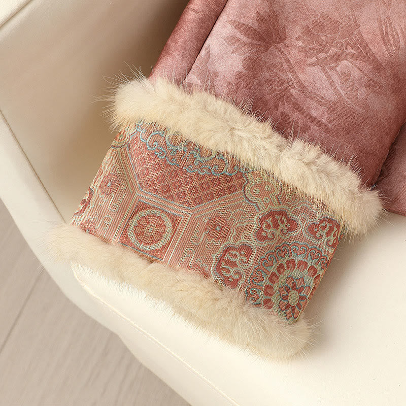 Veste épaisse à manches longues pour femme, ornée de boutons en forme de grenouille et de motifs traditionnels chinois, Buddha Stones  - image 22