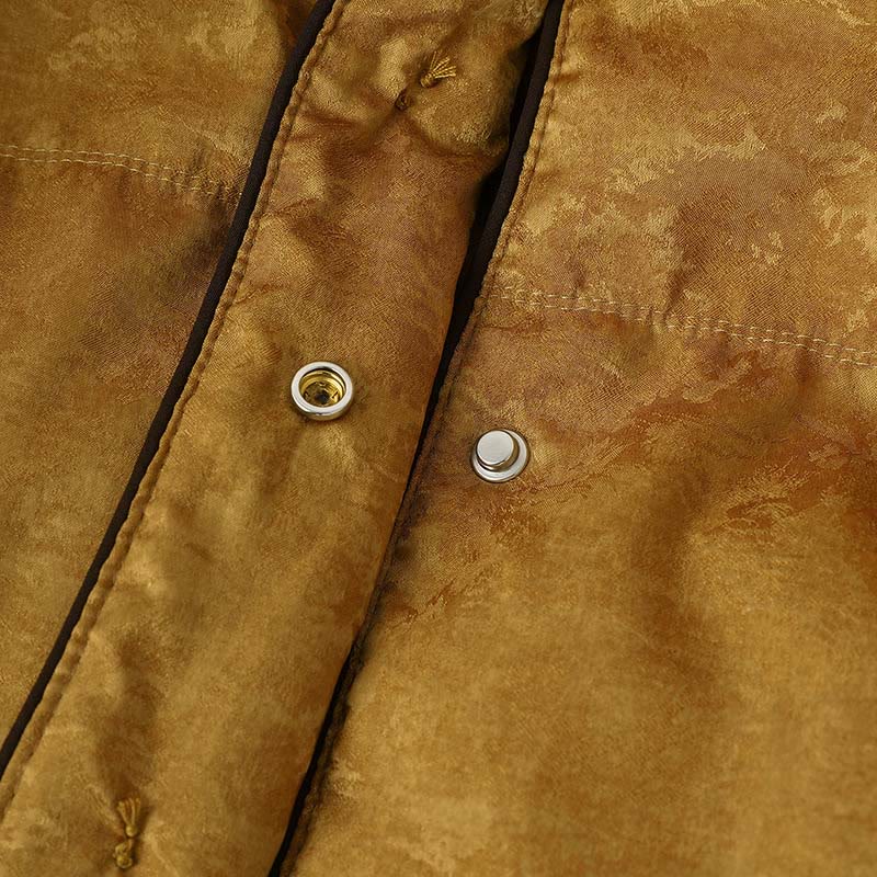 Veste épaisse à manches longues pour femme, en jacquard à motif foncé avec boutons grenouille et Buddha Stones, dotée de poches. - image 7