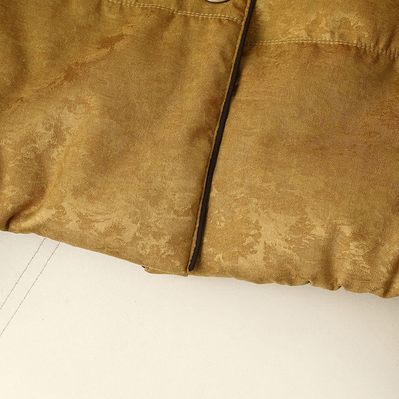 Veste épaisse à manches longues pour femme, en jacquard à motif foncé avec boutons grenouille et Buddha Stones, dotée de poches. - image 8