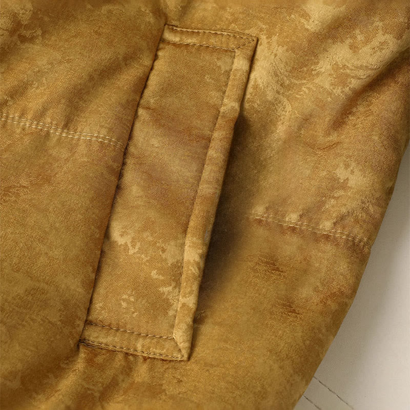 Veste épaisse à manches longues pour femme, en jacquard à motif foncé avec boutons grenouille et Buddha Stones, dotée de poches. - image 10