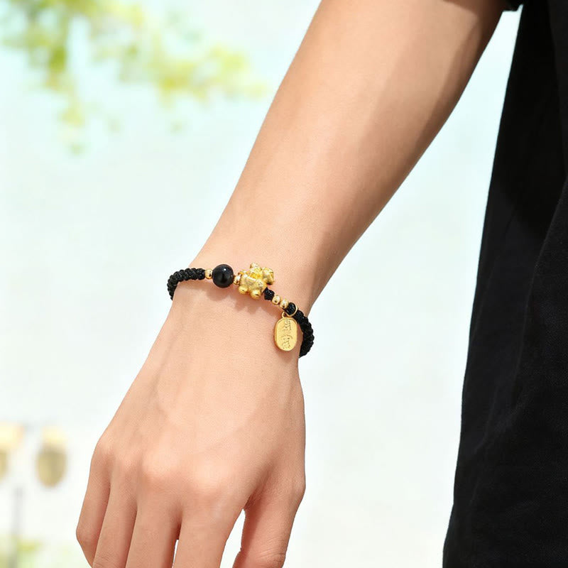 Bracelet en argent sterling 999 Buddha Stones, année du Cheval, symbole de paix, de prospérité et de succès - image 9