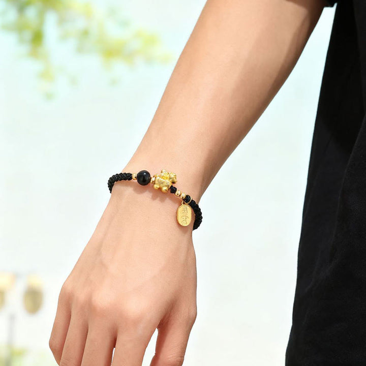 Bracelet en argent sterling 999 Buddha Stones, année du Cheval, symbole de paix, de prospérité et de succès - image 9