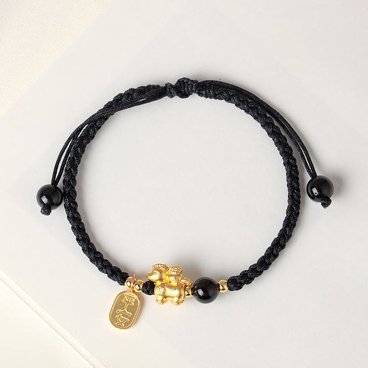 Bracelet en argent sterling 999 Buddha Stones, année du Cheval, symbole de paix, de prospérité et de succès - image 8