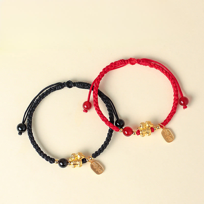 Bracelet en argent sterling 999 Buddha Stones, année du Cheval, symbole de paix, de prospérité et de succès - image 10