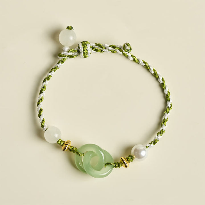 Bracelet de paix en corde tressée avec Buddha Stones et boucle d'amour apaisante - image 2