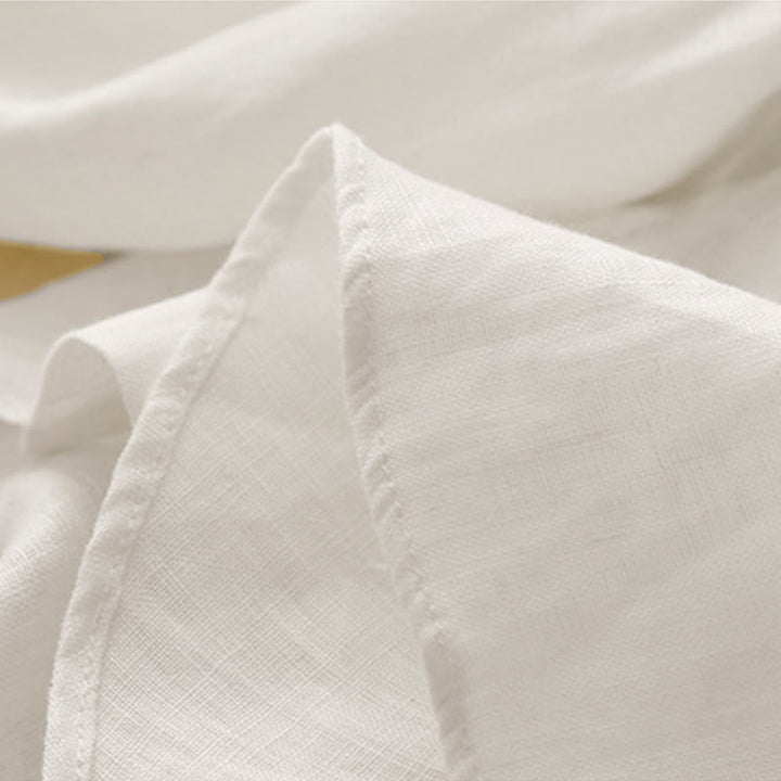 Chemise à manches longues en coton pour femme, couleur unie, col rond et boutons, motif Buddha Stones - image 14