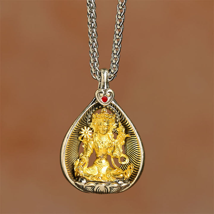 Collier pendentif porte-bonheur en argent plaqué cuivre , Buddha Stones de Bouddha - image 3