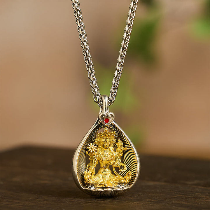 Collier pendentif porte-bonheur en argent plaqué cuivre , Buddha Stones de Bouddha - image 4