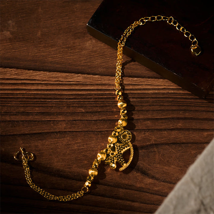 Bracelet porte-bonheur en cuivre plaqué or 24 carats, orné de Buddha Stones l'année du Cheval du zodiaque chinois. - image 4