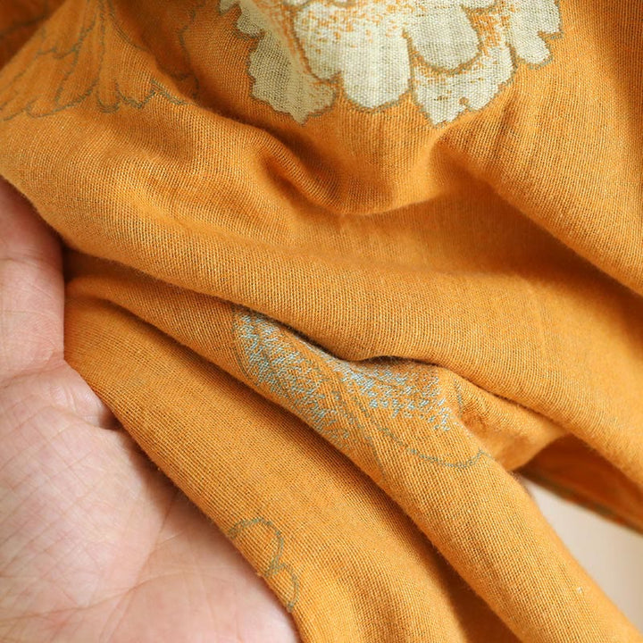 Ensemble 2 pièces en Buddha Stones : cardigan à manches longues imprimé à boutons grenouille et pantalon à poches.  - image 9