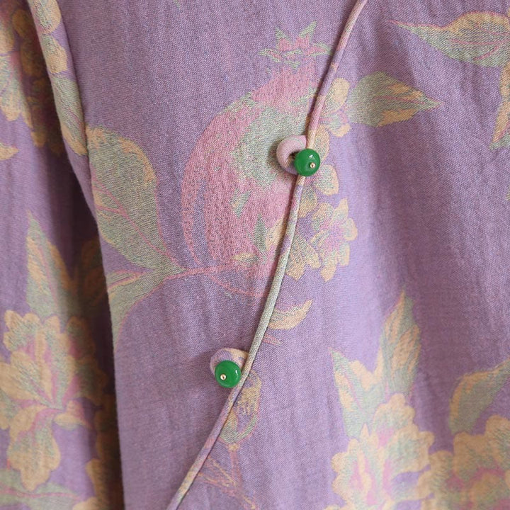 Ensemble 2 pièces en coton Buddha Stones : chemise à manches longues, col rond et boutons, avec poches.  - image 11