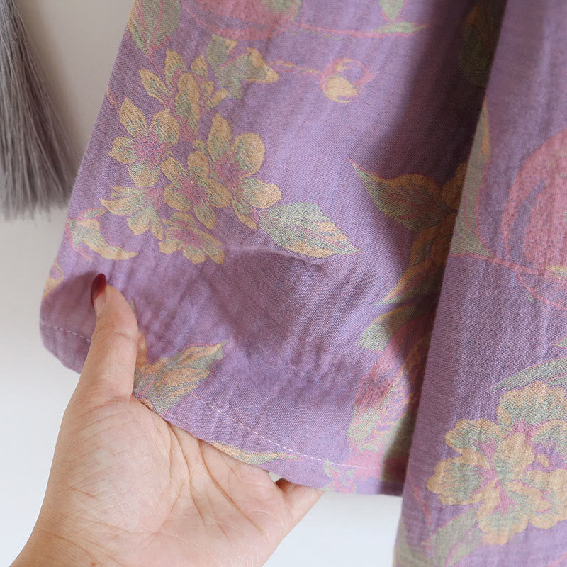 Ensemble 2 pièces en coton Buddha Stones : chemise à manches longues, col rond et boutons, avec poches.  - image 12