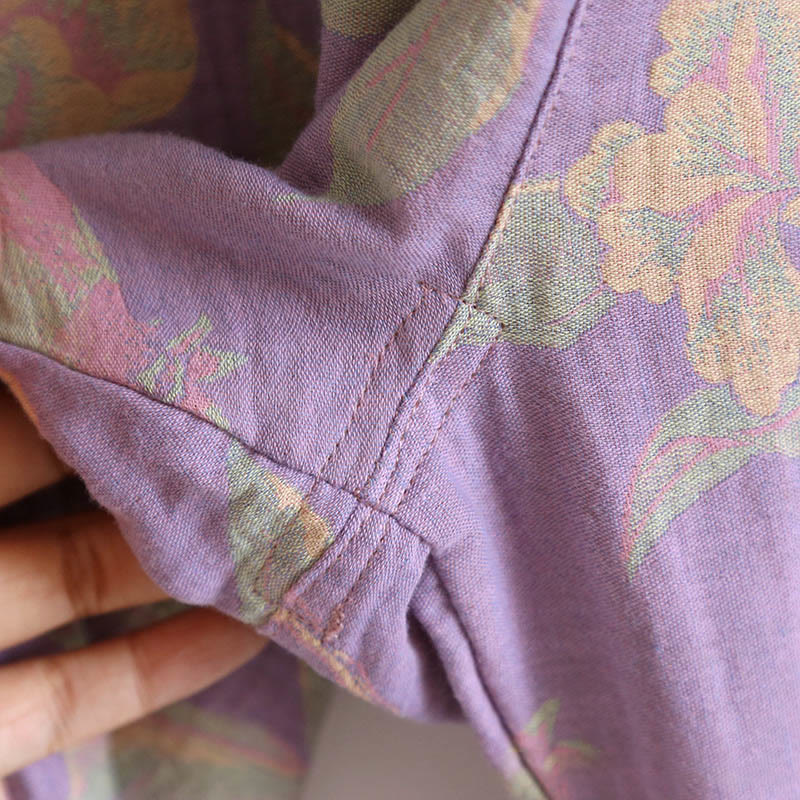 Ensemble 2 pièces en coton Buddha Stones : chemise à manches longues, col rond et boutons, avec poches.  - image 21