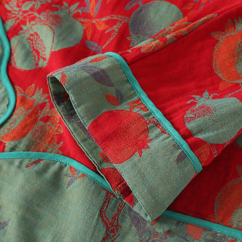 Ensemble 2 pièces en pur coton, motif Buddha Stones : chemise à manches longues boutonnée brandebourg et pantalon à poches.  - image 8