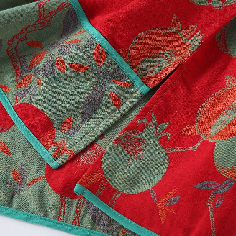 Ensemble 2 pièces en pur coton, motif Buddha Stones : chemise à manches longues boutonnée brandebourg et pantalon à poches.  - image 9