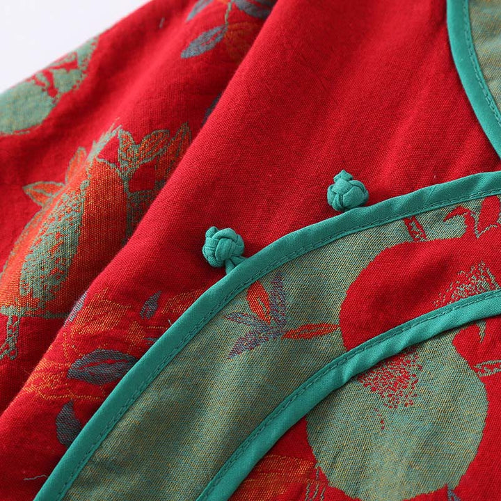 Ensemble 2 pièces en pur coton, motif Buddha Stones : chemise à manches longues boutonnée brandebourg et pantalon à poches.  - image 6