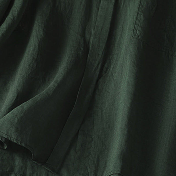 Chemise à manches longues pour femme avec poche et revers, motif Buddha Stones et automne - image 9