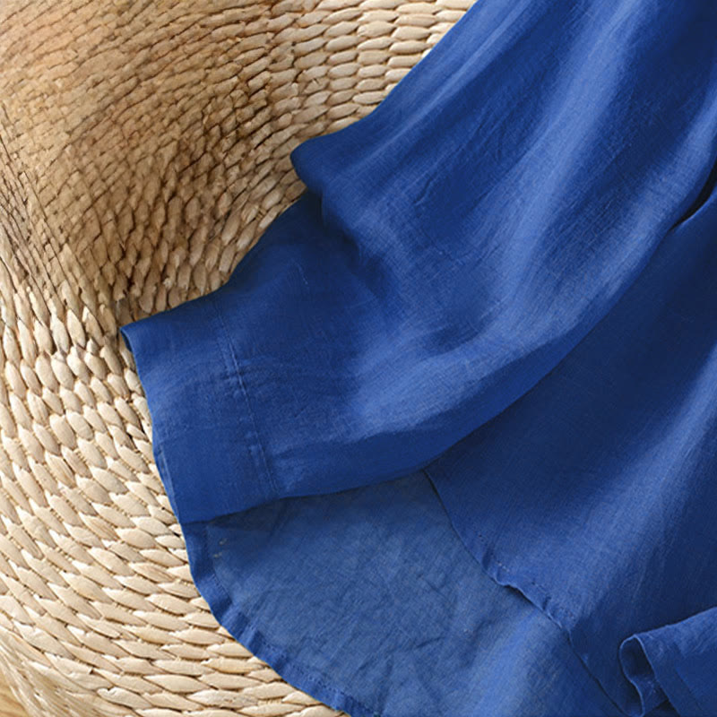 Chemise à manches longues pour femme avec poche et revers, motif Buddha Stones et automne - image 26