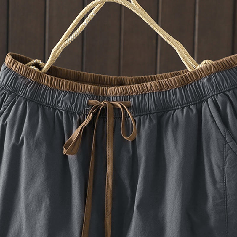 Pantalon thermique harem pour femme en coton uni Buddha Stones avec poches - image 15