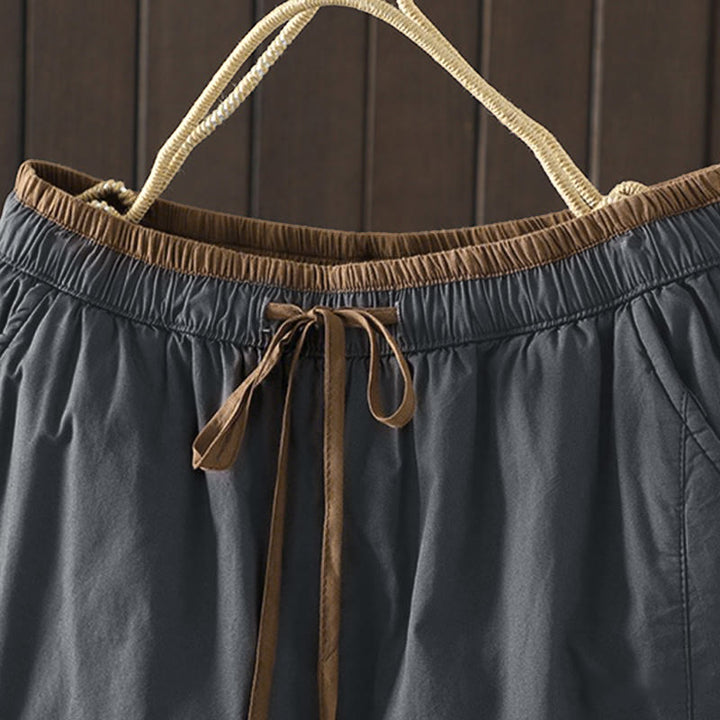 Pantalon thermique harem pour femme en coton uni Buddha Stones avec poches - image 15