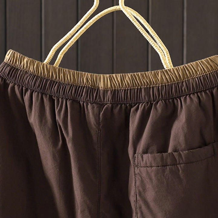 Pantalon thermique harem pour femme en coton uni Buddha Stones avec poches - image 9