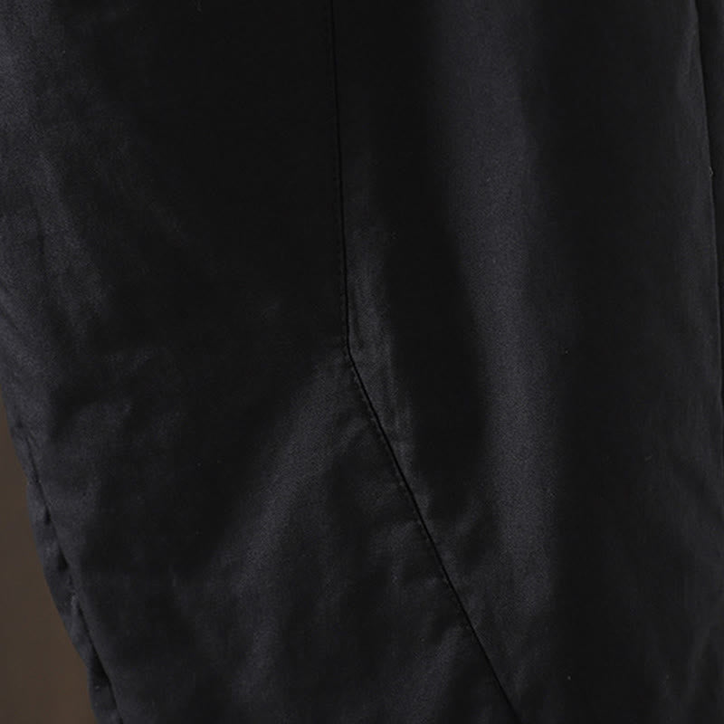 Pantalon thermique harem pour femme en coton uni Buddha Stones avec poches - image 4