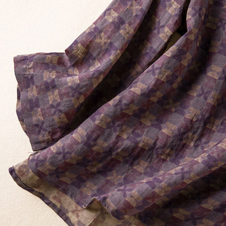 Chemise à manches longues pour femme, col en V, imprimé floral, motif Buddha Stones - image 7