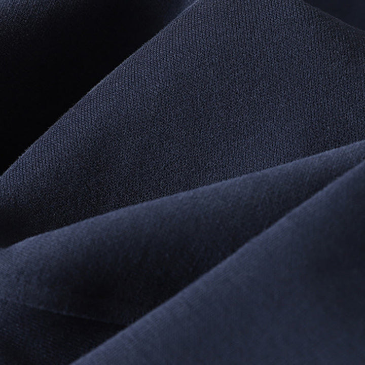 Pantalon large pour femme en coton doublé polaire thermique bleu nuit avec fermeture éclair et poches, Buddha Stones - image 6