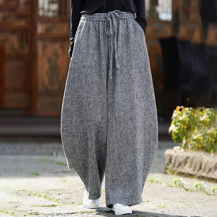 Pantalon d'hiver pour homme Buddha Stones, couleur unie, taille haute, en coton avec cordon de serrage et poches - image 27
