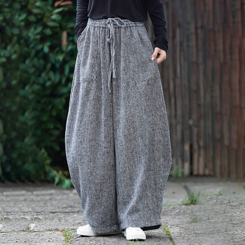Pantalon d'hiver pour homme Buddha Stones, couleur unie, taille haute, en coton avec cordon de serrage et poches - image 30