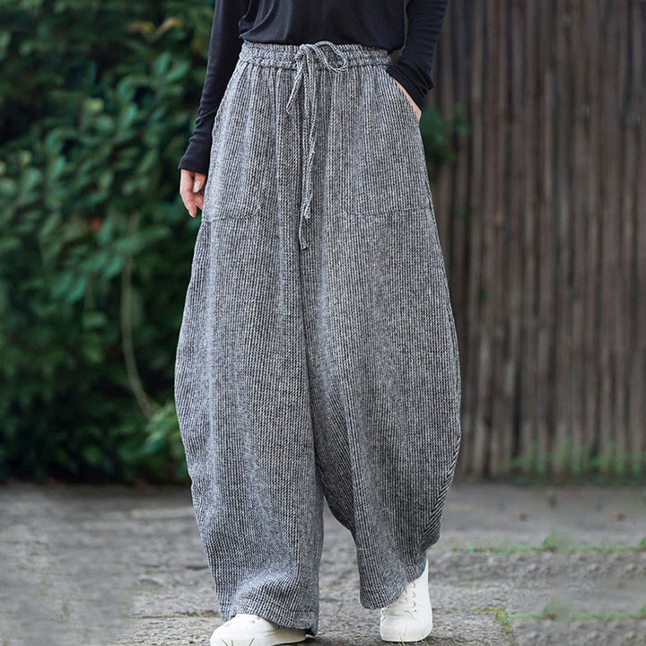 Pantalon d'hiver pour homme Buddha Stones, couleur unie, taille haute, en coton avec cordon de serrage et poches - image 32