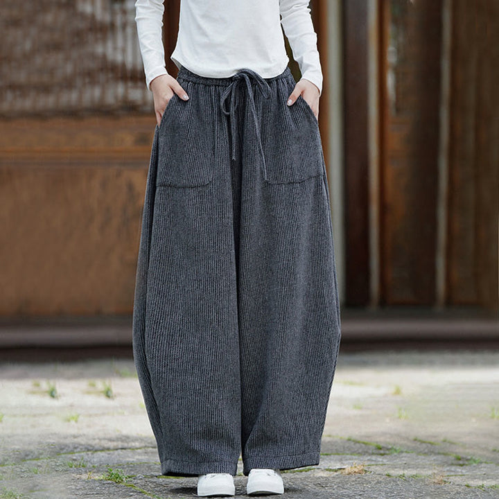 Pantalon d'hiver pour homme Buddha Stones, couleur unie, taille haute, en coton avec cordon de serrage et poches - image 18