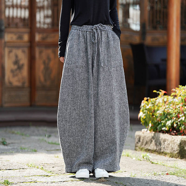 Pantalon d'hiver pour homme Buddha Stones, couleur unie, taille haute, en coton avec cordon de serrage et poches - Argent - US/UK/AU46，EU56 (5XL) - image 25