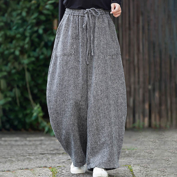 Pantalon d'hiver pour homme Buddha Stones, couleur unie, taille haute, en coton avec cordon de serrage et poches - image 34