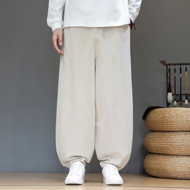 Pantalon de sport d'automne pour homme, en coton uni avec boutons et poches, motif Buddha Stones - image 16