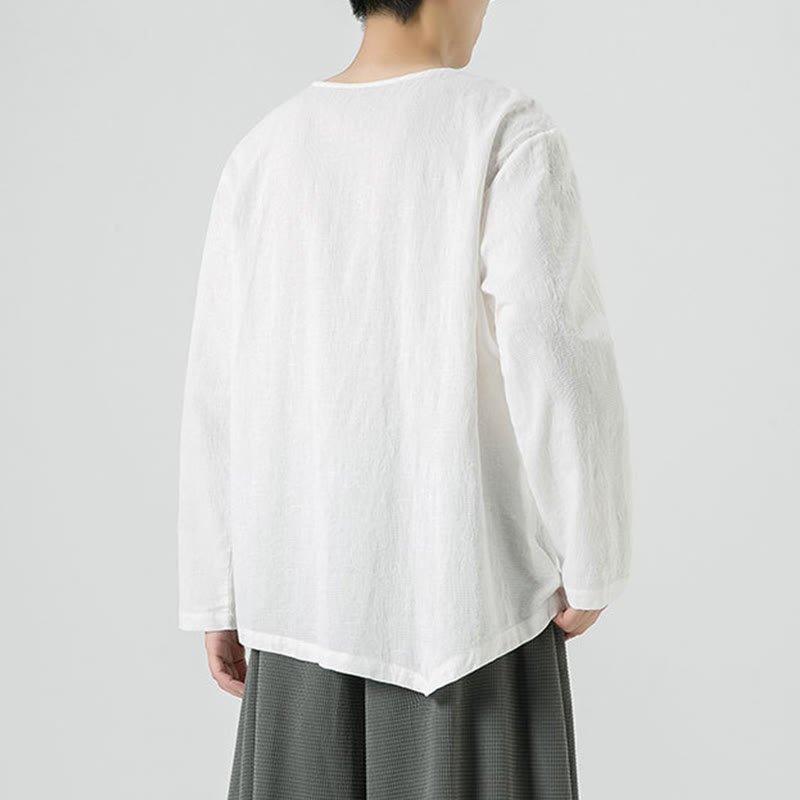 T-shirt à manches longues en coton uni, motif grenouille chinoise, pour homme, inspiré des Buddha Stones - image 16