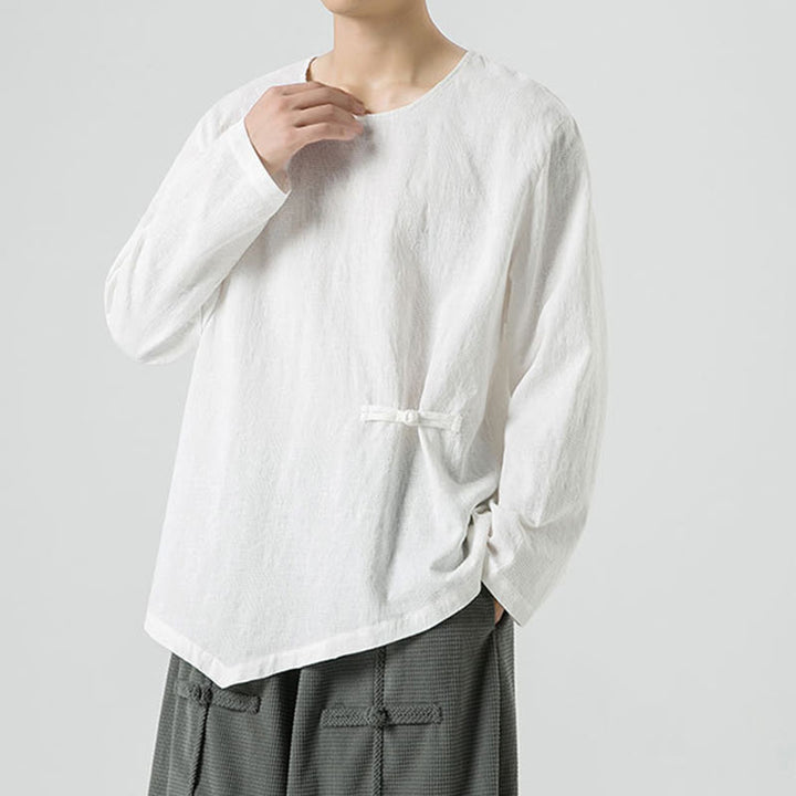 T-shirt à manches longues en coton uni, motif grenouille chinoise, pour homme, inspiré des Buddha Stones - image 14