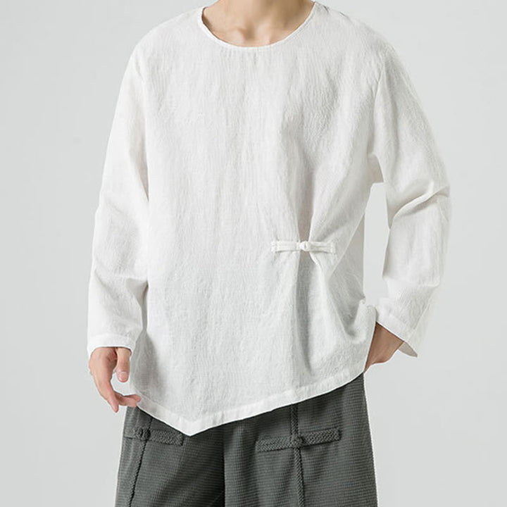 T-shirt à manches longues en coton uni, motif grenouille chinoise, pour homme, inspiré des Buddha Stones - image 17