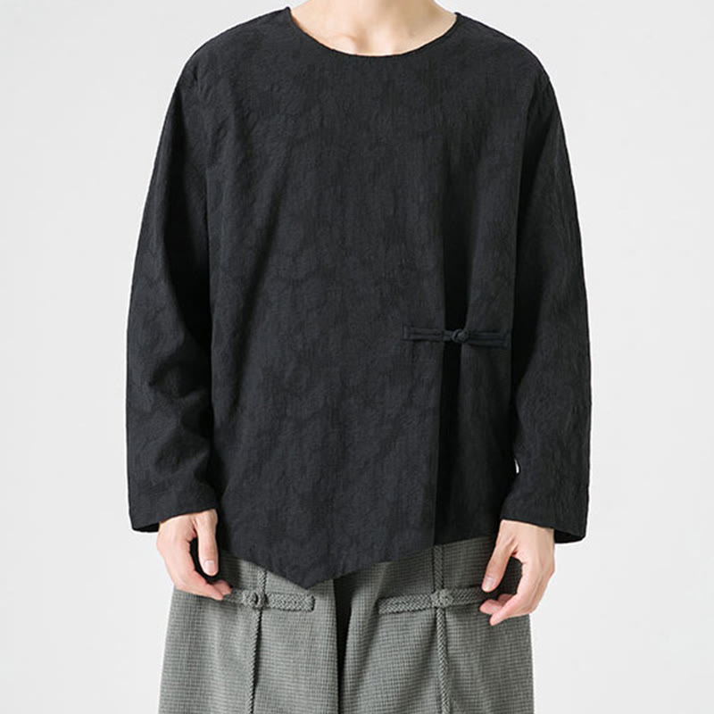 T-shirt à manches longues en coton uni, motif grenouille chinoise, pour homme, inspiré des Buddha Stones - image 25