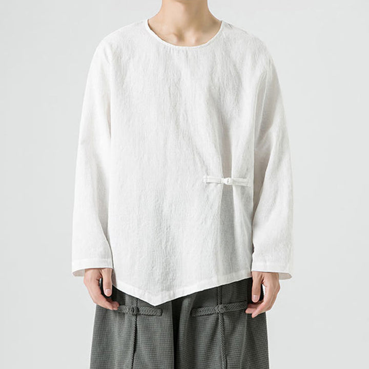 T-shirt à manches longues en coton uni, motif grenouille chinoise, pour homme, inspiré des Buddha Stones - image 11