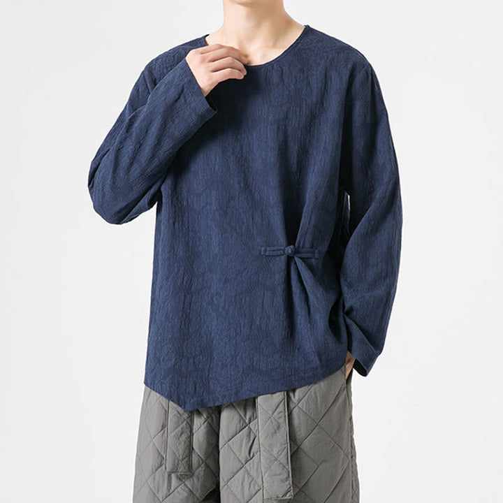 T-shirt à manches longues en coton uni, motif grenouille chinoise, pour homme, inspiré des Buddha Stones - image 6