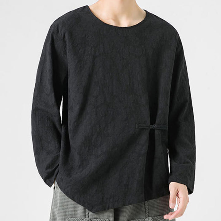 T-shirt à manches longues en coton uni, motif grenouille chinoise, pour homme, inspiré des Buddha Stones - image 29