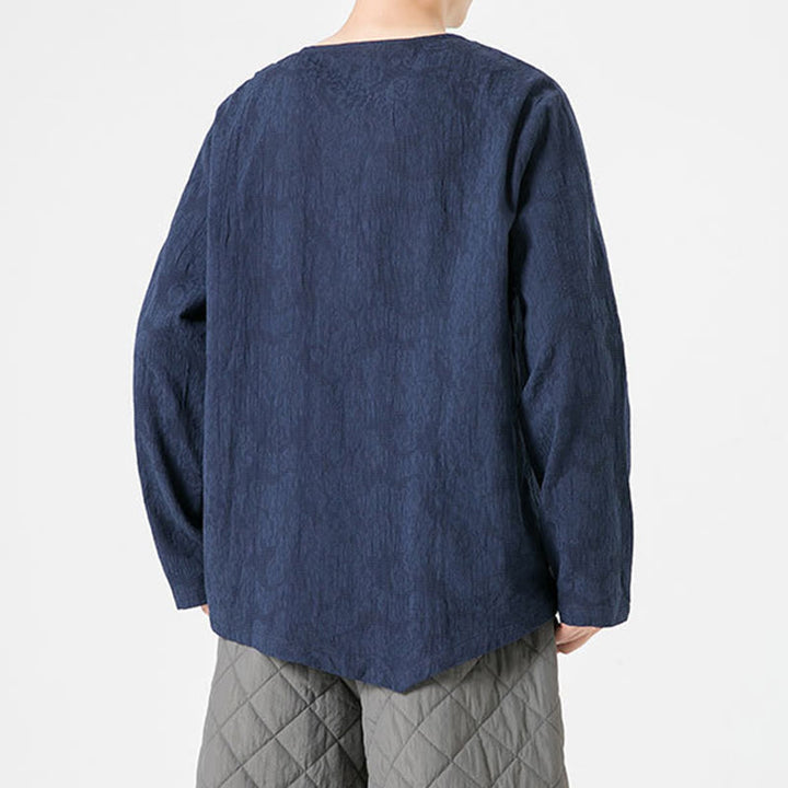 T-shirt à manches longues en coton uni, motif grenouille chinoise, pour homme, inspiré des Buddha Stones - image 4