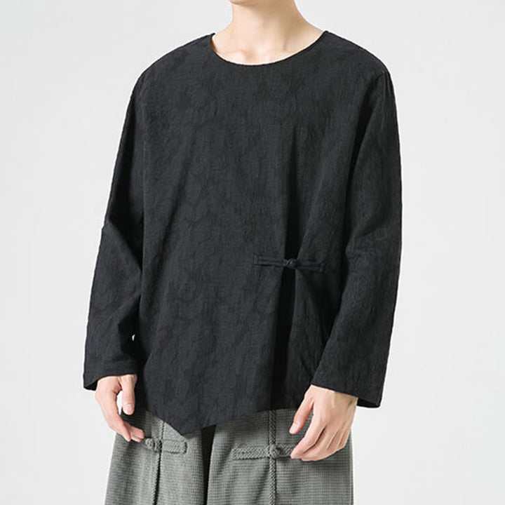 T-shirt à manches longues en coton uni, motif grenouille chinoise, pour homme, inspiré des Buddha Stones - image 26