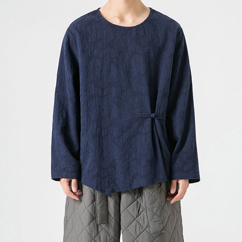 T-shirt à manches longues en coton uni, motif grenouille chinoise, pour homme, inspiré des Buddha Stones - image 2