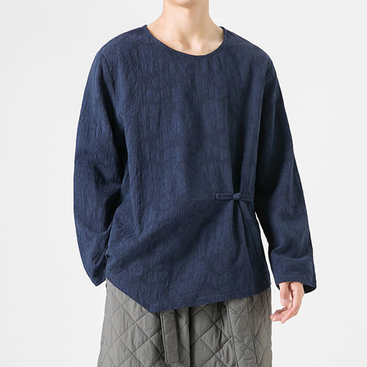 T-shirt à manches longues en coton uni, motif grenouille chinoise, pour homme, inspiré des Buddha Stones - image 5