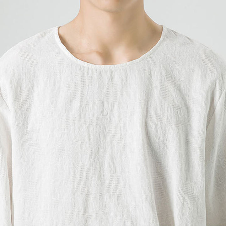 T-shirt à manches longues en coton uni, motif grenouille chinoise, pour homme, inspiré des Buddha Stones - image 19