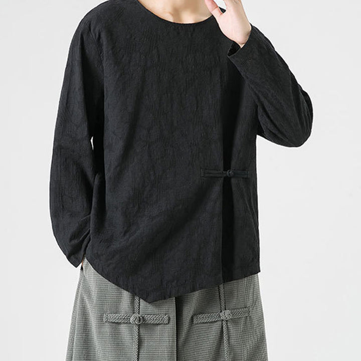 T-shirt à manches longues en coton uni, motif grenouille chinoise, pour homme, inspiré des Buddha Stones - image 28