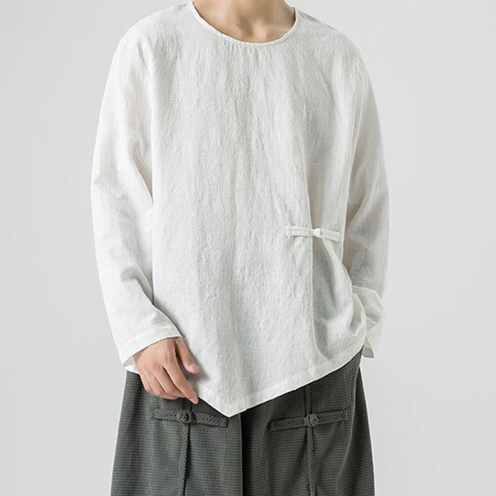 T-shirt à manches longues en coton uni, motif grenouille chinoise, pour homme, inspiré des Buddha Stones - image 15